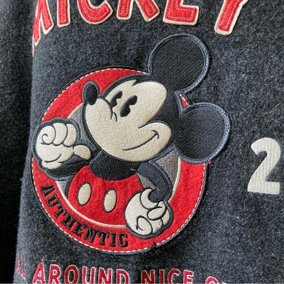 Disney | Vintage Mickey Mouse Wool Blend Letterman Bomber Jacket - Picture 8 of 12